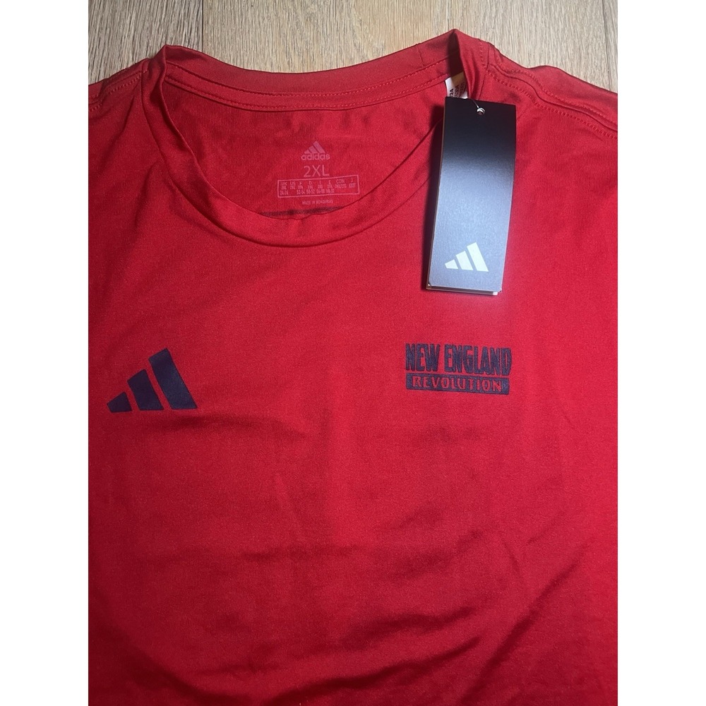 Adidas Women's Pre-Game T-Shirt, Power Red/New England Revolution 2XL - Picture 3 of 7